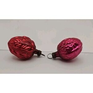 Lot Of 2 Vintage Christmas Ornaments / WALNUTS‎ (133)